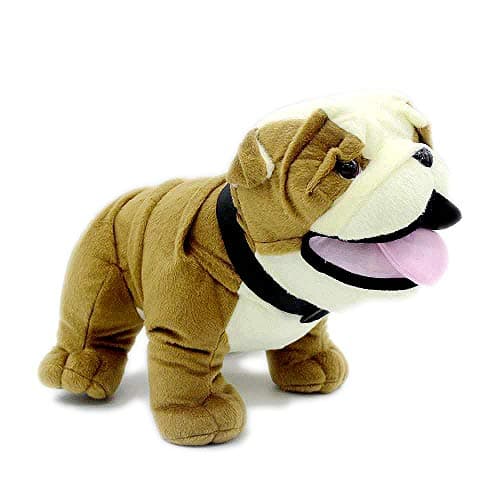 VACHICHI Lifelike Stuffed Toy Animals English Bulldog Realistic Plush Soft Toy Animals Dog Puppy