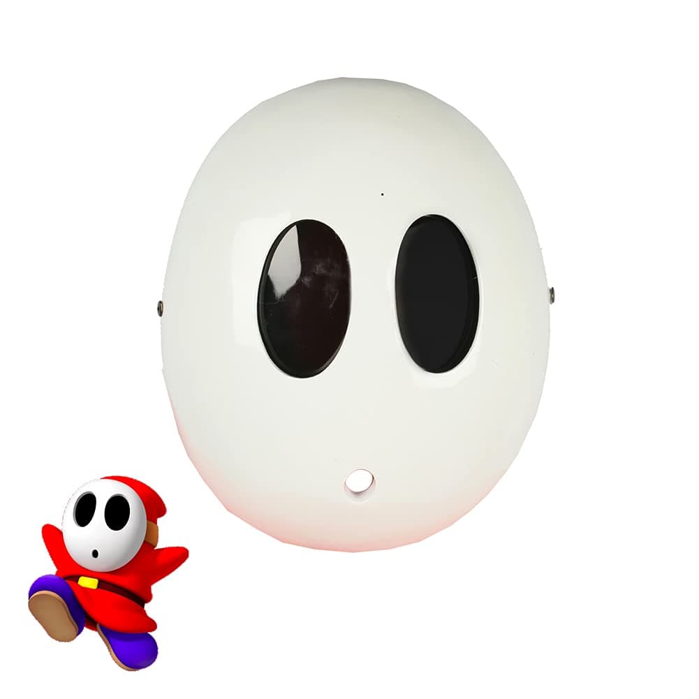 Xcoser Shy Guy Mask Deluxe Kawaii White Resin CL Cosplay