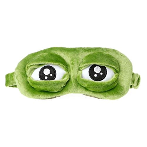 Travel 3D Frog Eye Mask Sleep Soft Padded Shade Cover Rest Relax Blindfold Fun