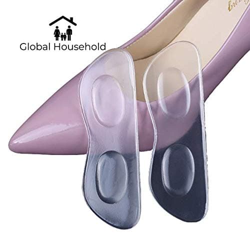 Global Household Transparent Anti-slip Shockproof Gel Back Heel Grips Shoe Cushion Pads Protector High Shoes Insoles to Relieve Pain
