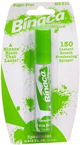 Binaca Binaca Aerosol Breath Spray Spearmint, SpearMint 0.2 oz (Pack of 3)
