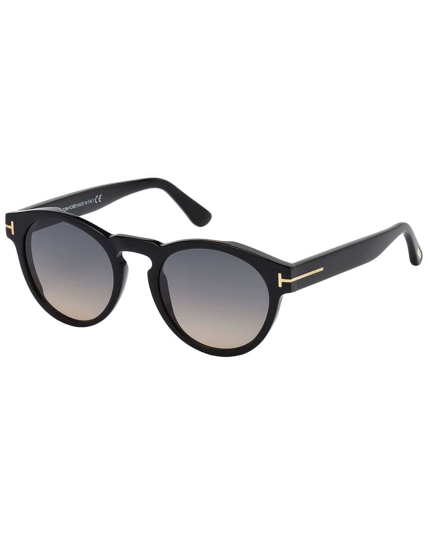 Tom Ford Unisex Adults’ FT0615 01B 50 Sunglasses, Black (Nero Lucido/Fumo Grad)