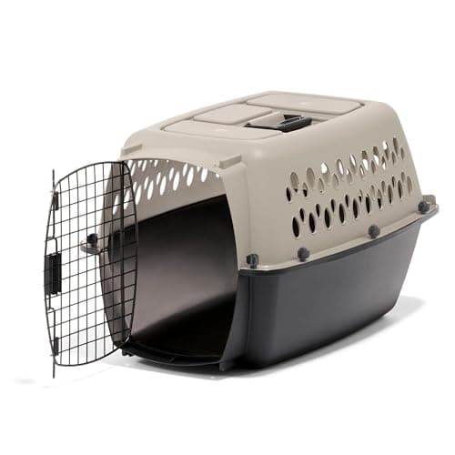 Petmate Vari Kennel Heavy-Duty Dog Travel Crate No-Tool Assembly, 24" Long, 10-20 lb, Taupe/Black