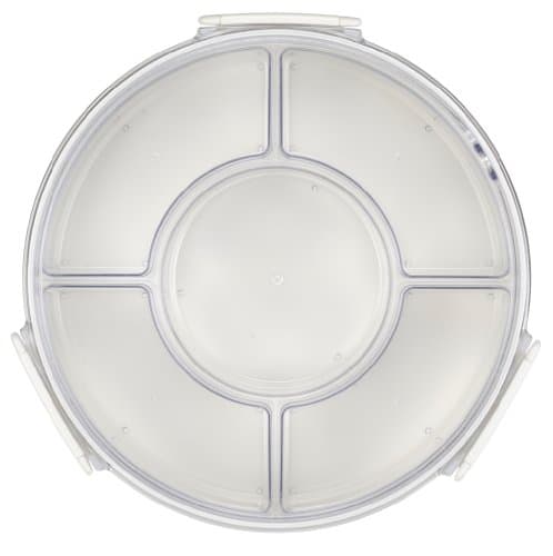 Lustroware Gourmet Palette Round Party Food Container, White