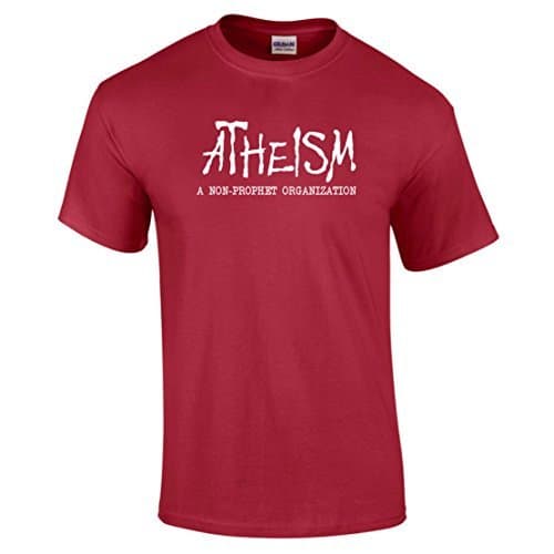 Atheism A Non-Prophet Organization Funny Atheist T-Shirt 16 Colours - to 5XL -Large -Cardinal Red