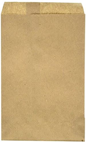 SANROSE Brown Kraft flat Paper Merchandise Bags appx. 6 x 9 pack of appx. 100 bags