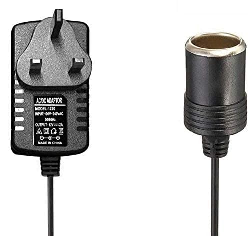 YOOUS Car Power Inverters, 240V 2A AC Mains To 12V DC Car Converter, UK 3-Pins Plug, Black