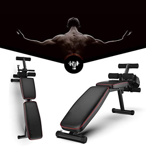 Adjustable Weight Bench Training Fitness Gym Flat Incline Multiuse Bench Home Gym Foldable Strength Bench for Full Body Workout with Fast Folding