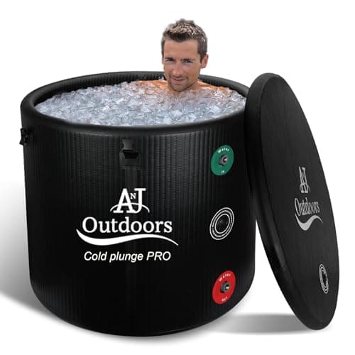 Cold Plunge PRO Water Chiller Compatible Ice Bath Tub/Cold Plunge Tub for Athletes | AirTough Weaving Wall Structure (No Poles Assembly) | Extra Large Outdoor/Indoor Recovery Portable Bathtub