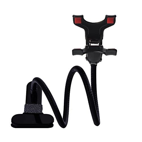 PYS 360 Degree Universal Flexible Long Arm Cell Phone Clip Holder Stand Lazy Bracket Mobile Stand for Bedroom Office Bathroom Kitchen Clip on Table Desk Bed for Iphone Samsung HTC Ect
