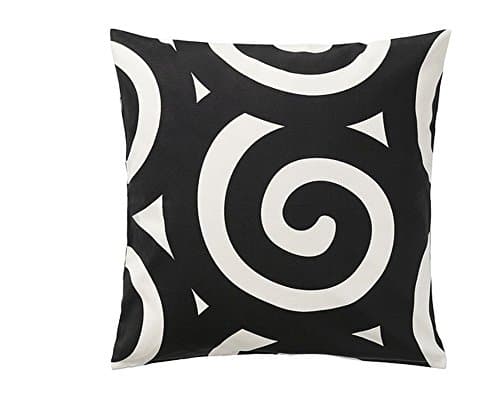 Tradklover IKEA Throw Pillow Cover Cushion Sleeve Black White Abstract New