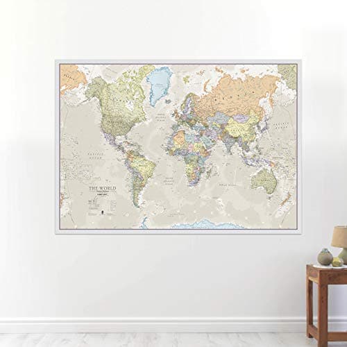 Maps International Classic World Wall Map - Map of The World