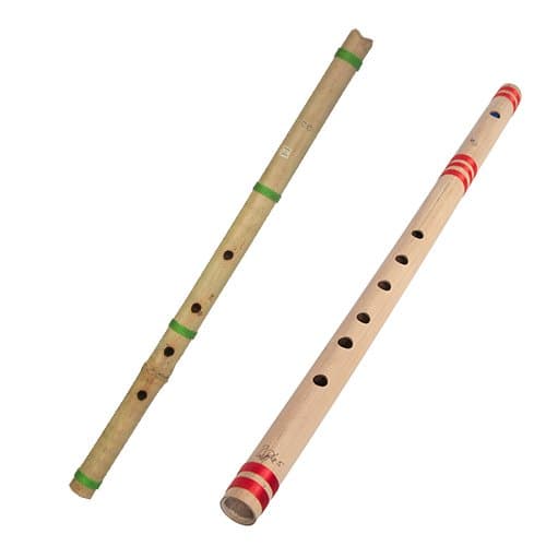 Bamboo Flute Pack - Shakuhachi C4 Flute & Bansuri Flute in G 24.75"