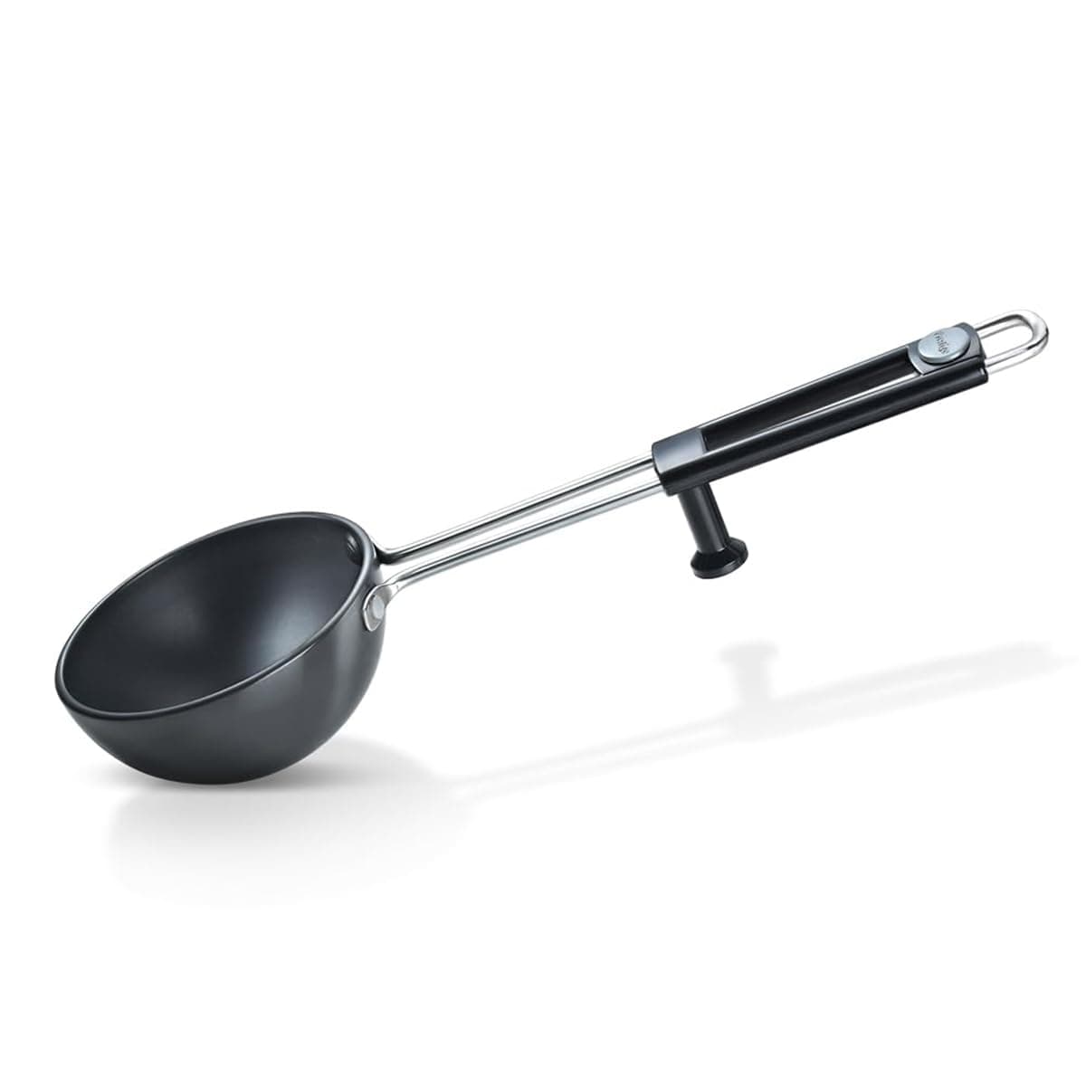 Prestige Aluminium Hard Anodised Tadka Pan, 10 cm, Black