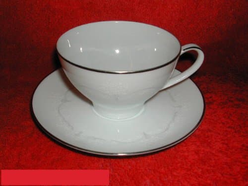 NORITAKE CUP/SAUCER WHITEBROOK (#6441)