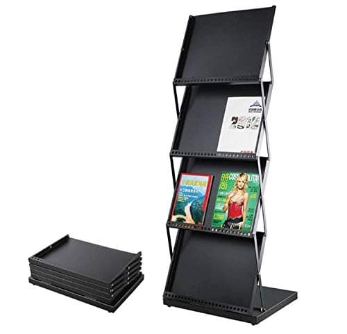 Pathos India Large Folding Standing Brochure Catalogue Magazine Holder Rack Display Stand for Office