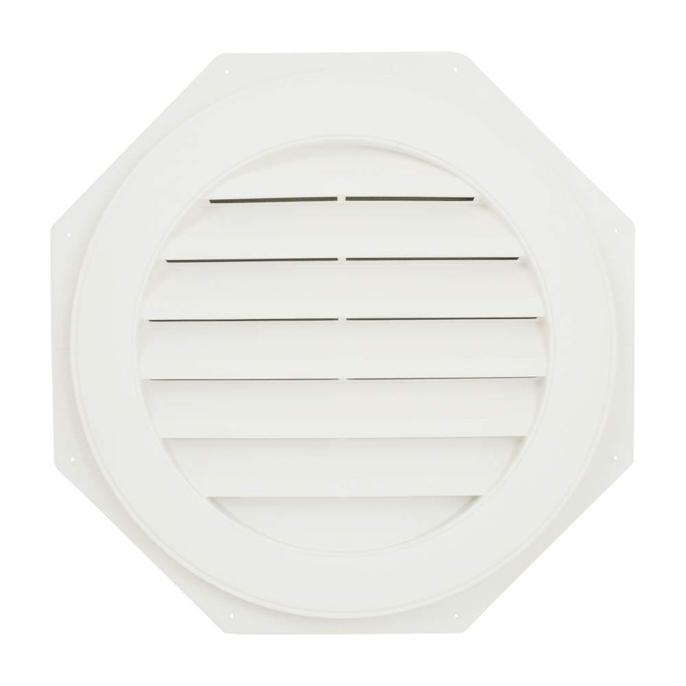 Suntown 16" Round Functional Gable Vent with Screen - 2 Piece Construction - Paintable