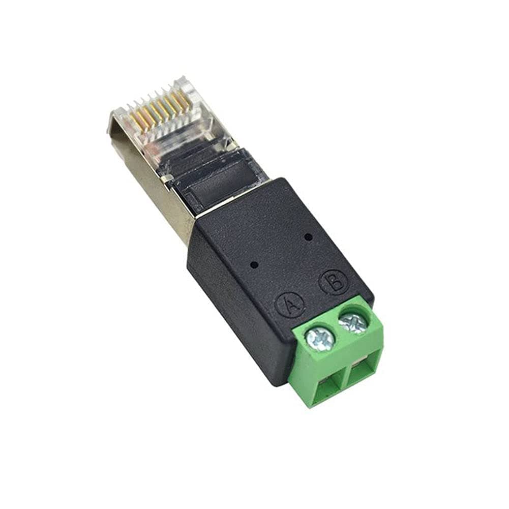 Taidacent 5 Pcs RJ45 to RS485 Converter and Adapter - Terminal Adapter, Crystal Head to Terminal (A Connects to PIN1 B Connects to PIN2)