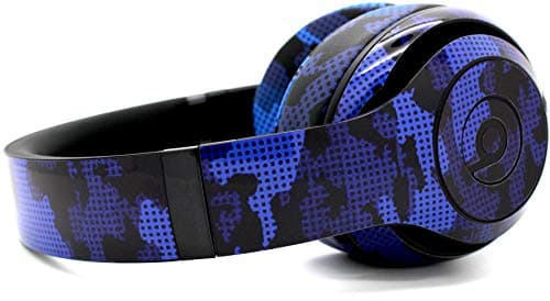 Blue Camo Beats by Dre Skin/Ear-pad Cushions Kit by Evil Headphones - Compatible w/Beats by Dre Studio 2.0 Wired/Wireless & Studio 3 /Protective Skin Wrap (Headphones not Included) - Blue Camo