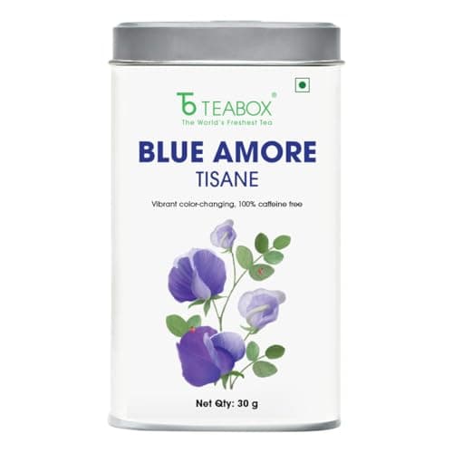 Teabox Butterfly Blue Pea Flower/Aparajita Tea | Colour Changing Tea | Can Make - Hot Tea, Iced Tea, Mocktails, Cocktails | 0% Caffeine | 30G