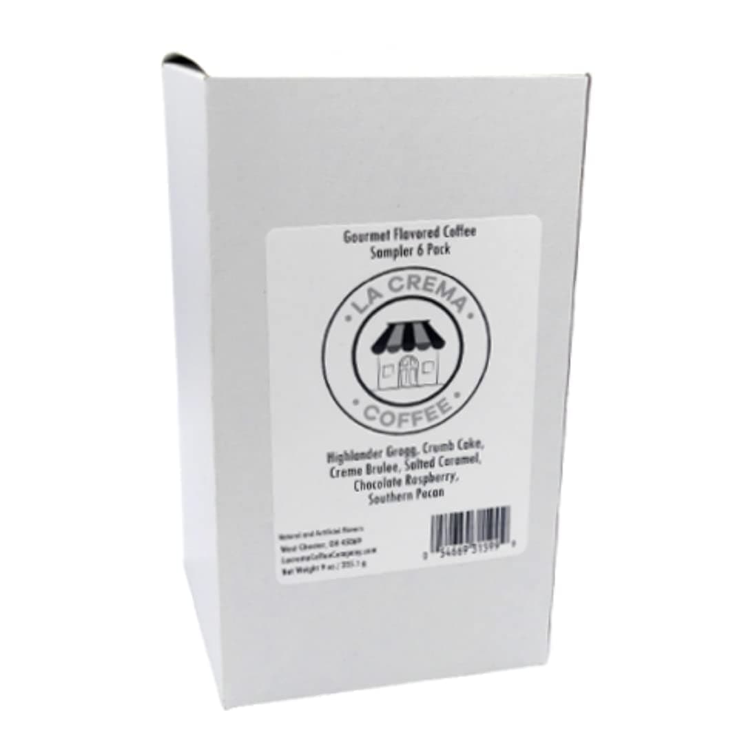 La Crema Coffee Gourmet Flavored Variety Pack 9 Ounce | 6 Different Flavors | Top Notch Quality Coffee | Allergen Free | Gluten Free | Sugar Free | Always Roasted Fresh to Order