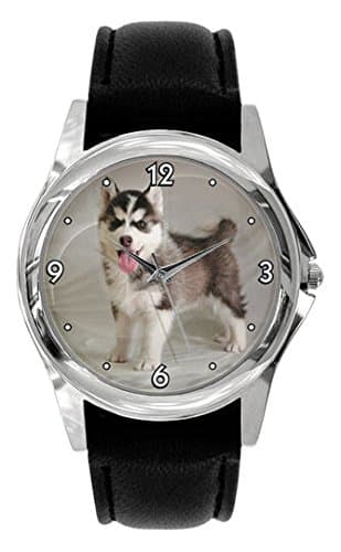 TWK Women's Siberian Husky Puppy Dog Watch Quartz White Dial Watch