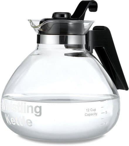 12-Cup Glass Stovetop Whistling Kettle 1-WK112-BL-4 BRAND NEW NEW THX by Tea Kettles