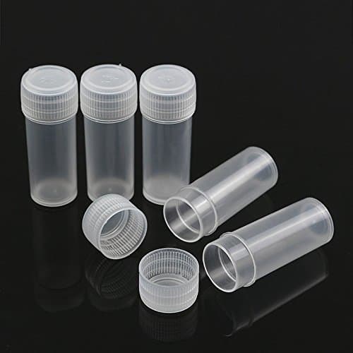 Hengbaixin 50pcs 5g Transparent Volume Plastic Sample Bottle ml Cosmetic Containers Small Storage Contain Lab Sample Collection