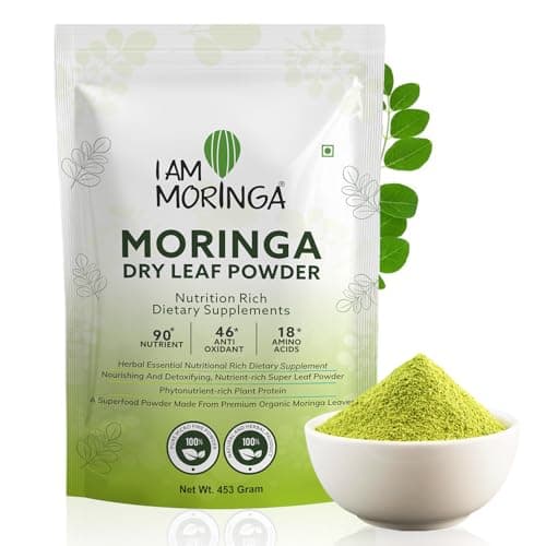 Moringa Powder 453 gm, 100% Natural Drumstick Leaf Powder Good for Skin, Hair with No Chemicals and Preservatives