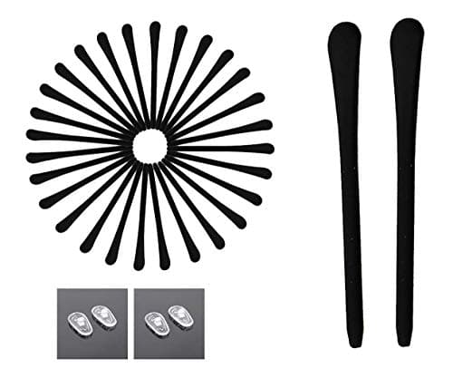 Eyeglass Leg Silicone Sleeve 15 Pairs and Eyeglasses Nose Pads 2 Pairs Covere