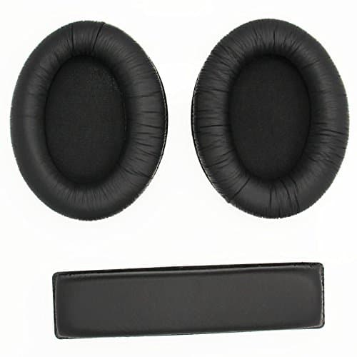 Replacement Ear Pads & Head Beam for Sennheiser HD201 HD201S HD180 Headphones (Black)