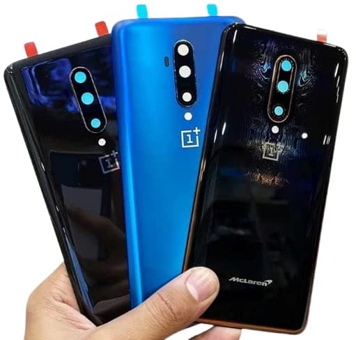 BringUAll Replacement Back Glass Panel with Camera Lens Compatible with Oneplus 7T Pro Blue