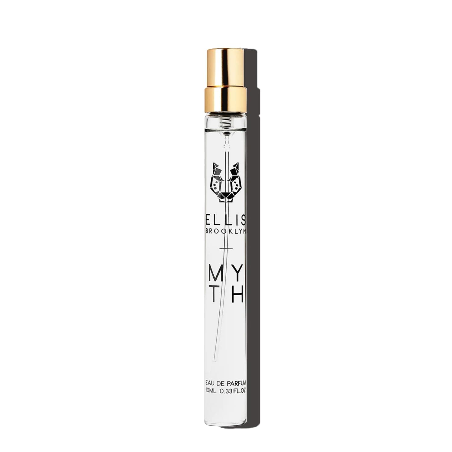 MYTH Eau de Parfum, Travel Spray, Jasmine Musk Perfume for Women, Clean, Vegan, Paraben-Free, Long Lasting, Notes of Bergamot, Tiger Orchid & White Cedarwood,10ml / 0.33 Fl Oz