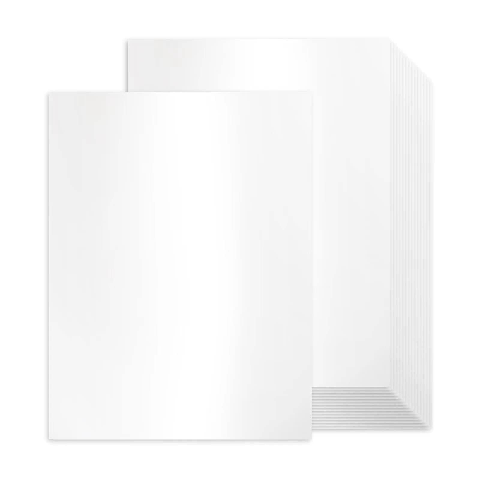 100 Sheets White Shimmer Cardstock 8.5 x 11 Certificate Paper, Goefun 80lb Pearlescent Paper for Invitations, Certificates, Crafts, DIY Cards
