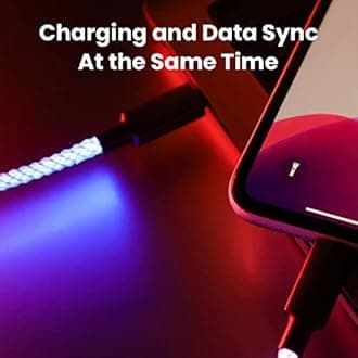 Light up Charging Cable for All Type C Device with RGB Breathing Light Compatible With Samsung Galaxy S24/S23/A15/A25/A35/A55, PD 60w Fast Charging USB C to USB C Cable for Car or Darkness