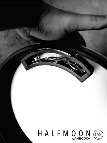 HALF MOON TAMBOURINE Musical Hand Held Percussion Drum Kick Dampers for Gift KTV Party with Ergonomic Handle Grip