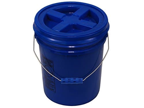 Blue 5 Gallon Bucket with Blue Gamma Seal Lid and Blue Oversized Ergonomic Grip