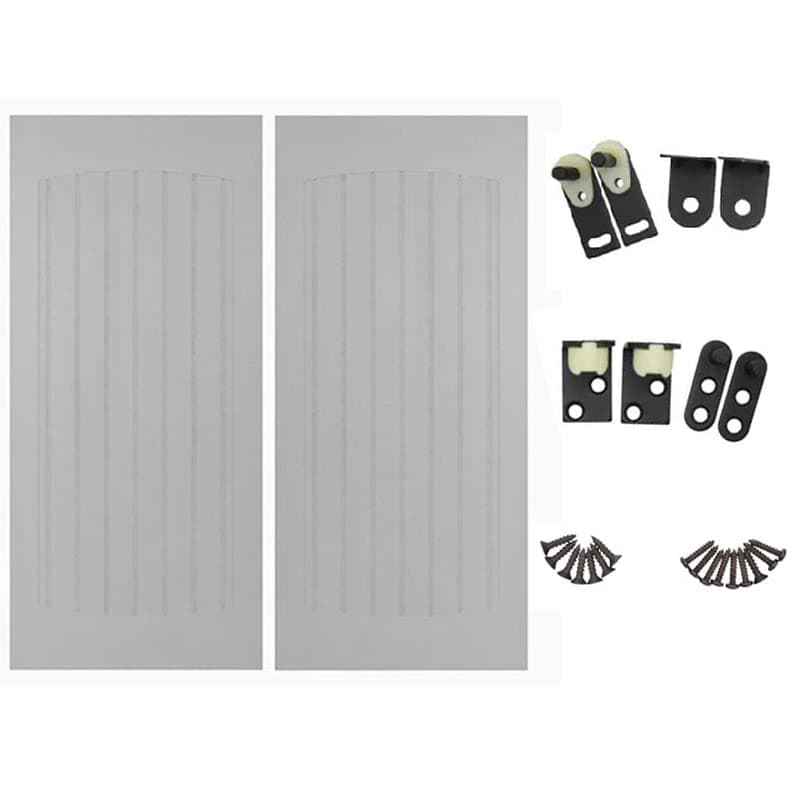 Saloon | Cafe Doors Premade for Any 36" Finished Opening: Primed Beadboard Design- Quick Shipping- Cafe Doors Include All Necessary Hinges - Other Sizes are Available