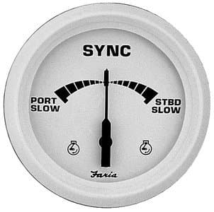 Faria 33105 Dress Synchronizer Dual Engine Gas - White, 4"