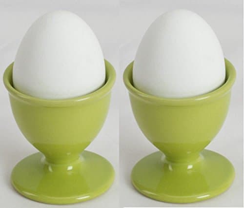 Set of Two Omniware Stoneware Egg Cups (Green)