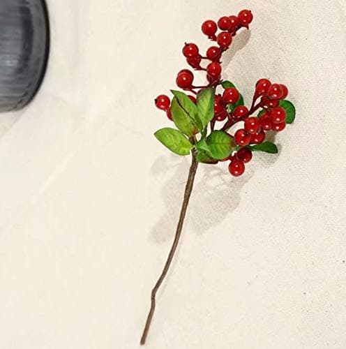 5 Pieces Christmas Berries, DIY Artificial Fruit Berry Holly Flower Branch Wreath Craft Decoration