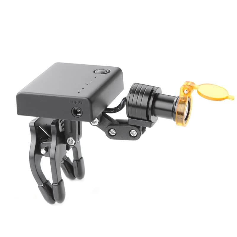 NSKI Cordless 5W Headlamp DY-013 for Magnifier and Eyeglasses with Clip Yellow Filter