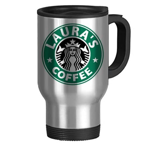 Starbucks Inspired Personalised Mug (Silver Travel Mug)