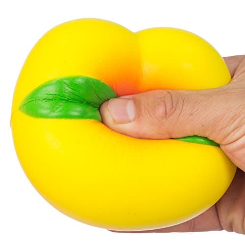 CushionCare Giant Slow Rising Squishy Peach Scented Toy, Prime Quality, Extra Soft, Jumbo Size, Stress Relief, 4 Inches