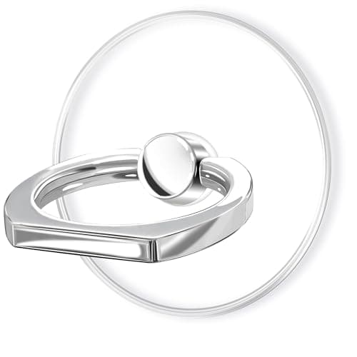 TACOMEGE Transparent Clear Phone Ring Grips Holder Kickstand, Finger Ring Stand for Cell Phone Tablet Case Accessories(Round-Clear) (2)