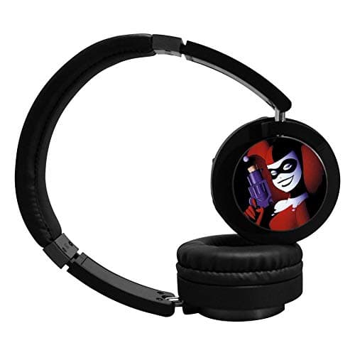 Harley-Quinn Wireless Bluetooth Soft Over-Ear Earphones Adjustable Hi-Fi Headphones Foldable Sound Proof Headset Best Gift for Teens Adult