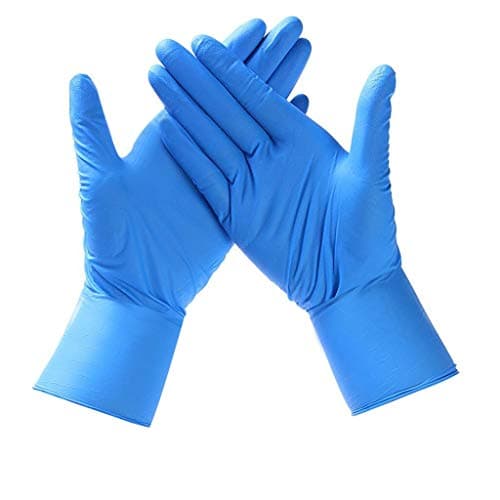 HOSOME SUNSEAN Disposable Mechanic Nitrile Gloves Medical Exam Gloves, Latex Gloves Waterproof Kitchen Gloves Sanitary Protective Blue