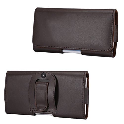 phone holster belt for Galaxy Note 5/A8, Katloo Genuine Leather Phone Waist Carrying Case for iPhone 6S/6 Plus (without Case)