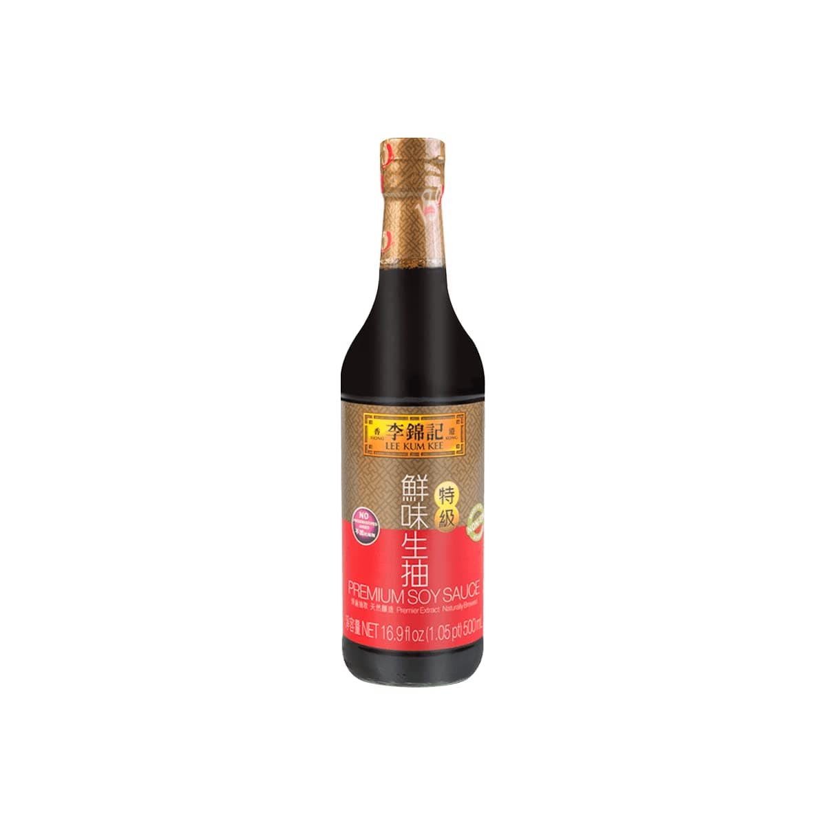 Lee Kum Kee Premium Soy Sauce, 16.9-Ounce Bottle (Pack of 2)