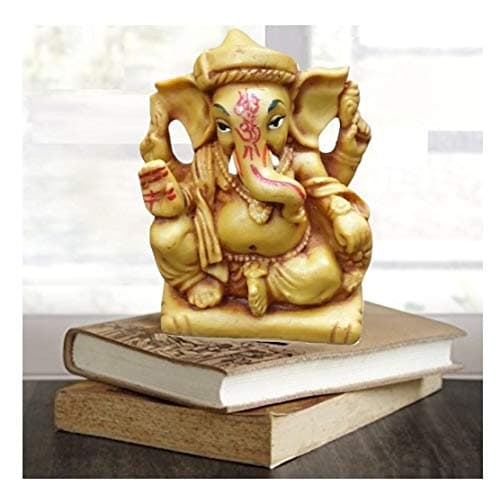 affaires MUNIM Ganesh Beautiful Brown Ganesha, Ganpati Murti Idol Statue Sculpture for car G-517